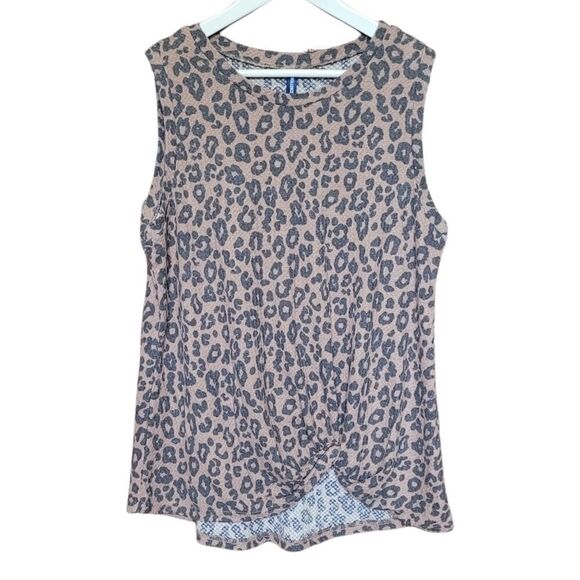 Leopard print twist tank - Picture 1 of 4